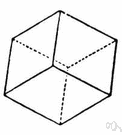 rhombohedron - a parallelepiped bounded by six similar faces (either rhombuses or parallelograms)