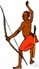 tread - brace (an archer's bow) by pressing the foot against the center