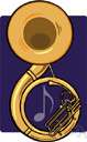 bass horn - the lowest brass wind instrument