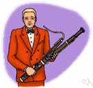 bassoonist - a musician who plays the bassoon