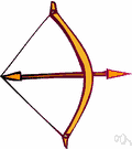 bowstring - the string of an archer's bow