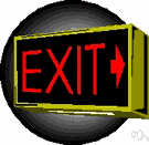 exit - an opening that permits escape or release