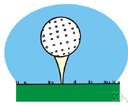 tee - the starting place for each hole on a golf course