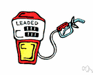 leaded petrol - gasoline treated with a lead compound to reduce motor knocks