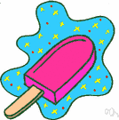lolly - ice cream or water ice on a small wooden stick