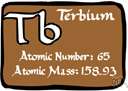 terbium - a metallic element of the rare earth group