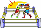 boxing ring - a square ring where boxers fight