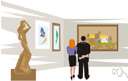 art exhibition - an exhibition of art objects (paintings or statues)