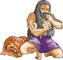 Samson - (Old Testament) a judge of Israel who performed herculean feats of strength against the Philistines until he was betrayed to them by his mistress Delilah