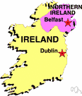 Northern Ireland - a division of the United Kingdom located on the northern part of the island of Ireland
