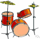 percussion - the act of playing a percussion instrument