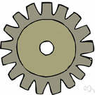 sprocket - roller that has teeth on the rims to pull film or paper through