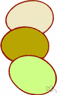 eggs - oval reproductive body of a fowl (especially a hen) used as food