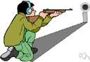 shooting - the act of firing a projectile
