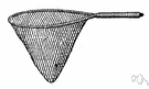 landing net - a bag-shaped fishnet on a long handle to take a captured fish from the water