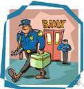 bank guard - a security guard at a bank