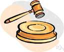 hear - examine or hear (evidence or a case) by judicial process