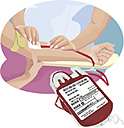 blood - the fluid (red in vertebrates) that is pumped through the body by the heart and contains plasma, blood cells, and platelets