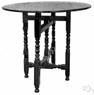 tilt-top table - a pedestal table whose top is hinged so that it can be tilted to a vertical position