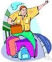hand luggage - luggage that is light enough to be carried by hand