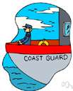U. S. Coast Guard - an agency of the Department of Transportation responsible for patrolling shores and facilitating nautical commerce