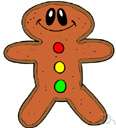 gingerbread man - gingerbread cut in the shape of a person