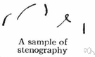 tachygraphy - a method of writing rapidly
