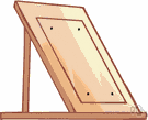 drawing board - a smooth board on which paper is placed for making drawings