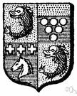 quartering - a coat of arms that occupies one quarter of an escutcheon