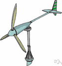 propeller - a mechanical device that rotates to push against air or water