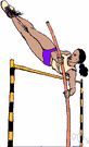 pole vaulter - an athlete who jumps over a high crossbar with the aid of a long pole
