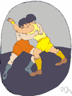 wrestling - the sport of hand-to-hand struggle between unarmed contestants who try to throw each other down