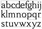 minuscule - the characters that were once kept in bottom half of a compositor's type case