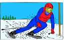 ski race - a race between people wearing skis