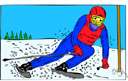 skiing race - a race between people wearing skis