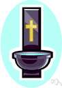 holy water - water that has been blessed by a priest for use in symbolic purification