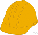 hard hat - a lightweight protective helmet (plastic or metal) worn by construction workers