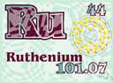 atomic number 44 - a rare polyvalent metallic element of the platinum group