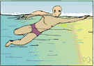 sidestroke - a swimming stroke in which the arms move forward and backward while the legs do a scissors kick