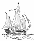 lugger - small fishing boat rigged with one or more lugsails