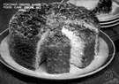coconut cake - cake containing shredded coconut in batter and frosting