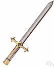 broadsword - a sword with a broad blade and (usually) two cutting edges