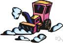 snowplough - a vehicle used to push snow from roads