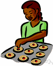 baking - making bread or cake or pastry etc.