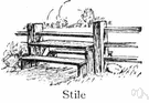 stile - an upright that is a member in a door or window frame
