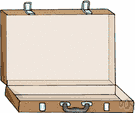 attache - a shallow and rectangular briefcase