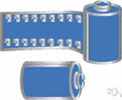 photographic film - photographic material consisting of a base of celluloid covered with a photographic emulsion