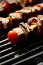 grilled - cooked by radiant heat (as over a grill)