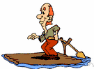 ferryman - a man who operates a ferry