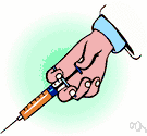 injection - the forceful insertion of a substance under pressure